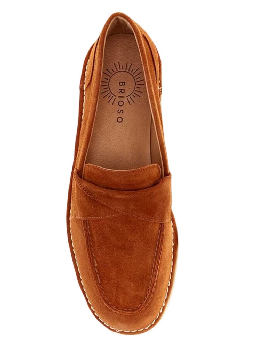 Brisco | Women’s Suede & Leather Gingerbread Penny Loafers | 7.5